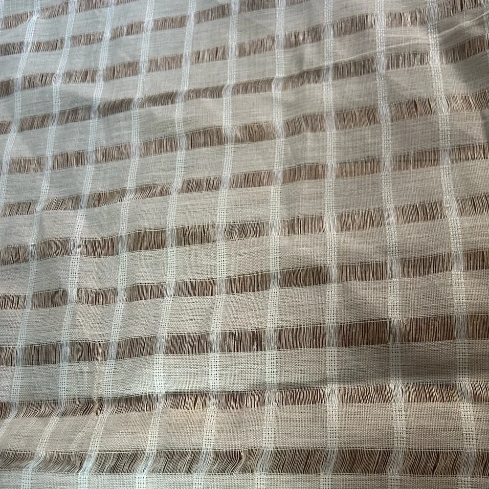 Henredon Vintage Levi Check Linen And Cotton Fabric 1 Yard